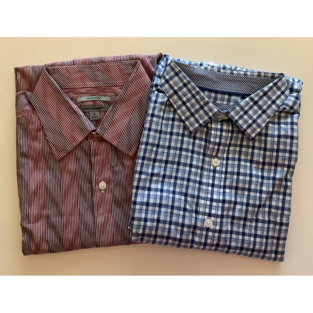 Mens Shirts XL Lot of 2 Johnston and Murphy Button Ups Cotton